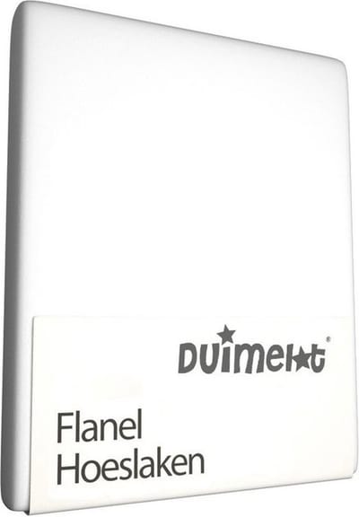 Duimelot 100% Luxe Kinder Flanel Hoeslaken - Ledikant (60x10 cm) - Wit