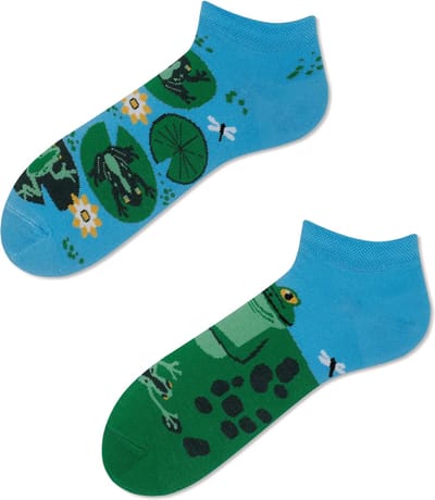 Many Mornings unisex enkelsokken - Froggy Frog Low - Unisex - Maat: 43 - 46