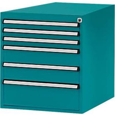 Manuflex onderbouw met schuifladen, voor werkbank Profi diepte 700 mm, waterblauw