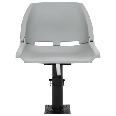 vidaXL - 2-delige - Bootstoelenset - inklapbaar - 48x51x41 - cm - grijs