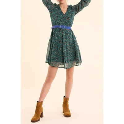 ICode Green Dress With Summer Fruit Print Green Maat: 36 | Mini Jurken Outlet | Dames | Groen