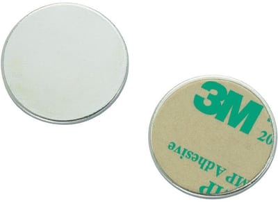 10x Verzinkte Metalen Schijven met Dubbelzijdig Plakband Ø 50mm x 2,5mm