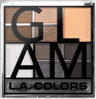 L.A. Colors Color Block Eyeshadow Palette - CES137B Cool Glam - Oogschaduwpalette - Zwart - 16 g