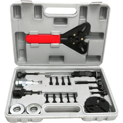 Dissolvant d'embrayage de compresseur d'air de voiture, installateur de clé à double usage, Kit d'outils, Air automobile 8 pièces 20 PCS gray