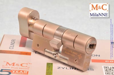 M&C Condor 1x HALVE high security deurcilinder  37 mm - SKG***  -  Politiekeurmerk Veilig Wonen  -  inclusief gereedschap montageset en hangslot kaars