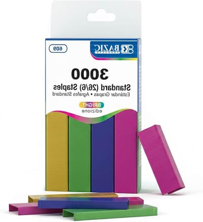 Standaard Nietjes - Kantoornietjes Nietmachine - Papier Werk - Beitelpunt - 3000 stuks - Diverse Kleuren