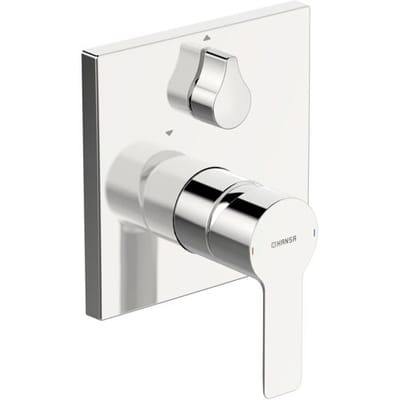 Hansaligna ready-mounted set for bath shower, angular rosette 83859513