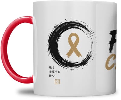 MOK | FUCK CANCER | SAMURAI WATERVERF DESIGN | GEPERSONALISEERD MET NAAM | ROOD