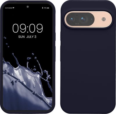 kwmobile hoesje geschikt voor Google Pixel 9 / Pixel 9 Pro case - Siliconen telefoonhoesje - Telefoon beschermhoes - Smartphone cover in deep ocean
