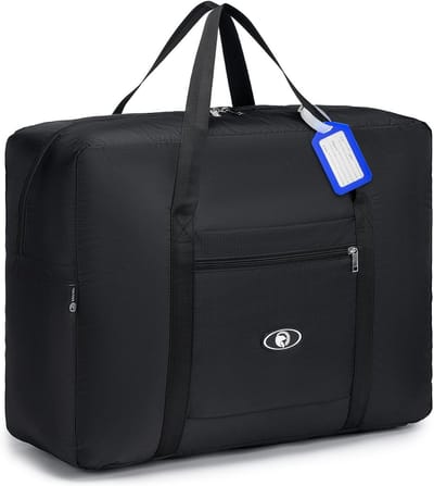 45L Reistas voor Handbagage 55x40x20cm Lichtgewicht Waterdichte Weekendtas voor Vrouwen en Mannen, Opvouwbare Reishandtas voor het Vliegtuig en Cabine Bagage