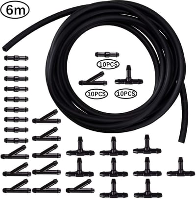 Allecto - ruitensproeierslang - universele ruitensproeierslang - 6 meter lengte - reparatieset - automotive slang - geschikt voor auto - inclusief ...
