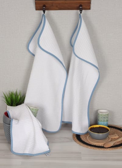 Betully® Theedoeken en Keukendoeken set 6 x 50x70cm- Keukenhanddoeken- Wafel structuur - 100% Katoen - Vaatdoek-Wit