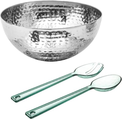 Secret de Gourmet Slakom/serveerschaal en slacouvert - RVS - D29 cm
