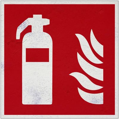 Brandblusser bord – F001 | Forex Re materiaal | 10 x 10 cm