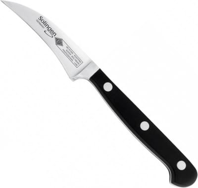 Eikaso Solingen Tourneermes met Krom Lemmet 7 cm – Ergonomisch Gastro Heft – Zwart