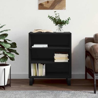 vidaXL - Dressoir - 57x35x70 - cm - bewerkt - hout - zwart