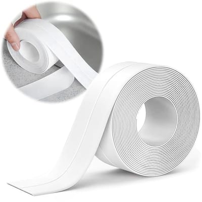 Zelfklevende Plinten in Wit - 16 x 16 mm, 6 m, Flexibele PVC Banden voor Badkamers, Keukens en Badkuipen