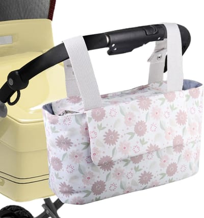 Kinderwagen tas - Opbergtas baby - Onderweg organiseren - Waterdichte stof - 38 x 21 cm - Zwart