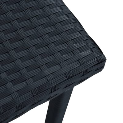 vidaXL - Tuintheetafel - 40x40x40 - cm - poly - rattan - zwart