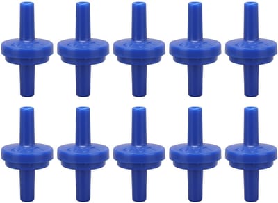 Allecto - Terugslagklep - PP Plastic - Pomp Protector - 4mm blue - Water Stop - Membraan Weerhaak - Geschikt voor Slangen - 10 Stuks