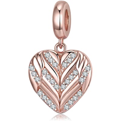 Vleugel Hanger 925 Sterling Zilver Bedel Moederdag Cadeau Ketting Armband Diy Accessoires Kralen white
