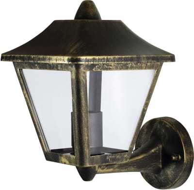 OSRAM ENDURA Classic wandlamp voor buiten, aluminium zwart-goud, E27, IP44, geschikt voor lichtbron tot max. 60 W, zonder lichtbron