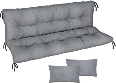 FEROCITY - Tuinschommelkussen - Waterafstotend - Zitcomfort - Onderhoudsvriendelijk - Duurzaam - 185 x 50 x 50 x 10 cm - Polyester - Flachs