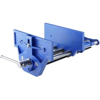 VEVOR houtbewerkingsbankschroef 110 mm klemdiepte 335 mm openingsbreedte Parallelle bankschroef Gemaakt van gietijzer Gepoedercoat 11KN klemkracht Φ15-74 mm klembereik Ideaal voor houtbewerkingsstudio's