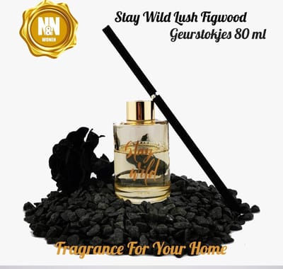 N&N Wonen Stay Wild Lush Figwood Geurstokjes - 80 ml