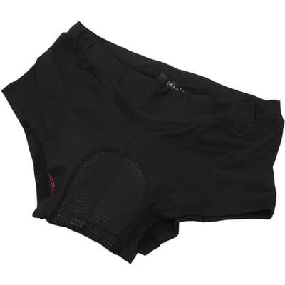 Dames Fiets Ondergoed Ademend Dames Fiets Slip Dames Schokabsorptie 3D Gewatteerde Fiets black