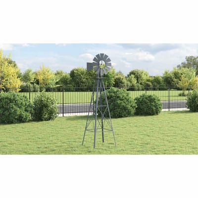 vidaXL - Windmolen - Grijs - 84 - x - 68 - x - 245 - cm - IJzer