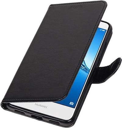BestCases.nl Zwart Portemonnee booktype hoesje Huawei Y5 II / Y6 II Compact