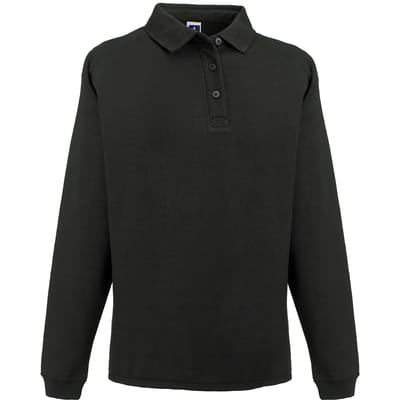 Russell Europe Mens Heavy Duty Collar Sweatshirt (Zwart)