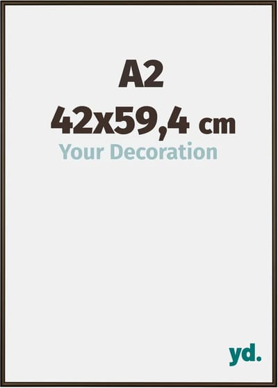 Your Decoration - Fotolijst A2 42x59,4 cm - Aluminium - Walnoot Structuur - New York