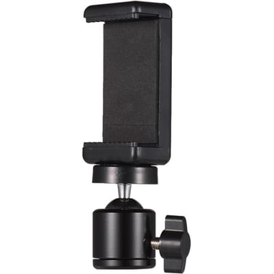 Verstelbare telefoonhouder Smartphoneclip + flexibele kogelkopadapterbevestiging With Ballhead Adapter black