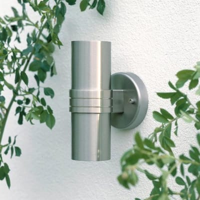 Buitenwandlamp 2-lichts LED in roestvrij staal - spatwaterdicht | Inclusief 2x GU10 3W LED-lampen