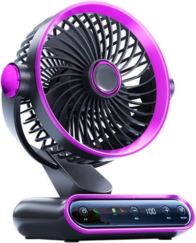 Slimme tafelventilator voor, bureautafelventilator, luchtcirculator, digitale displayventilator, zelftiming, verstelbare kanteling, stille koelbureauventilator, voor tafel, slaapkamer