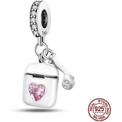 Nieuwe 925 Sterling Zilver Goud Hangende Bedel met Hangslot & Sleutel Past op Originele Zilveren Armband Kralen voor Vrouwen Fijne Sieraden Cadeau white