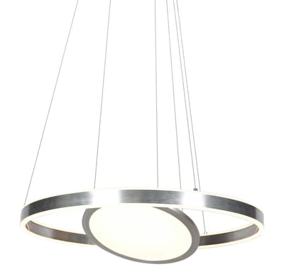 Hanglamp Ringlux 3514ST Staal 60cm Hoogteverstelbaar - Steinhauer Moderne Verlichting voor Binnen