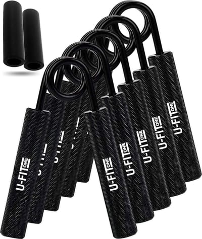 U Fit One 5 Delige Metal Handtrainer Set - Grip trainer - Handknijper - Knijphalter - Armtrainer - Hand knijper - Handgripper - Heavy gripper - Onderarm – Buigveer