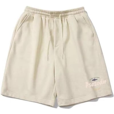 Casual Sportshorts Jongens Zomer Losse Joggingbroek Trekkoord Vijfpuntsbroek One size beige
