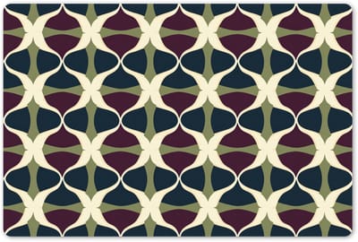Placemats 45x30 cm - Placemat kunststof - 1 stuk - Abstract - Retro - Kleurrijk - Borden onderleggers - Decoratie voor op tafel - Keuken tafeldecoratie accessoires - Vinyl onderlegger - Tafelversiering