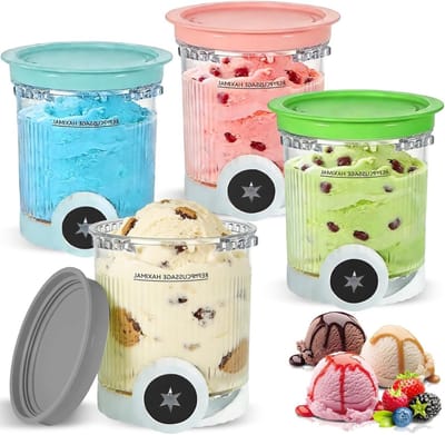 500ml IJscontainers voor IJsbereiders, Geschikt voor NC701 en NC700 Series, BPA-vrij, Vaatwasserbestendig en Ideaal voor IJs en Sorbet