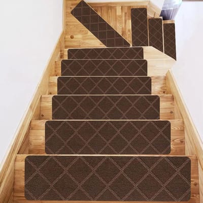 Antislip traptreden tapijtmatten - zelfklevend, duurzaam, wasbaar en eenvoudig te installeren - veilig voor kinderen, ouderen en huisdieren - set van 15，20*76cm