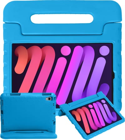Hoesje - Geschikt voor Apple iPad Mini 6 (2021) - 8.3 inch - 6e Generatie - Kinderhoes Shockproof Bumper - Kidsproof Case - Tablethoes - Kinder Hoes Cover - Blauw