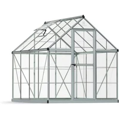 Canopia Tuinkas Harmony 6x8 - Polycarbonaat - Zilver - 185x247x208 Cm