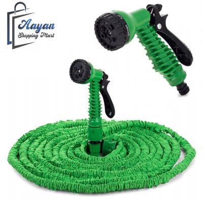 Uittrekbare Tuinslang 15-45m met 7-in-1 Spuitpistool – Lichtgewicht & Knikvrij – Hoge Druk tuinslanghaspel - tuinslang gardena - tuinslang koppelingen – Groen - 07755