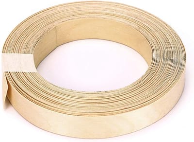 Houten fineer melamine ijzeren plakband voor planken, kasten en deurframes, 19 mm × 15 m, esdoornhout uitstraling