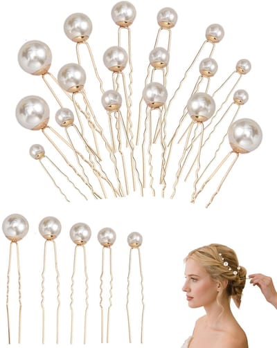 Dailygoods- Haarspelden 18-delig - U-vorm - Goud - Elegante Haaraccessoireset - Antislip Grip - Hoogwaardig en Duurzaam - Haarsieraden