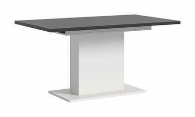 Motion eettafel kolom uitschuifbaar grijs NB wit NB - 90x150x76cm
